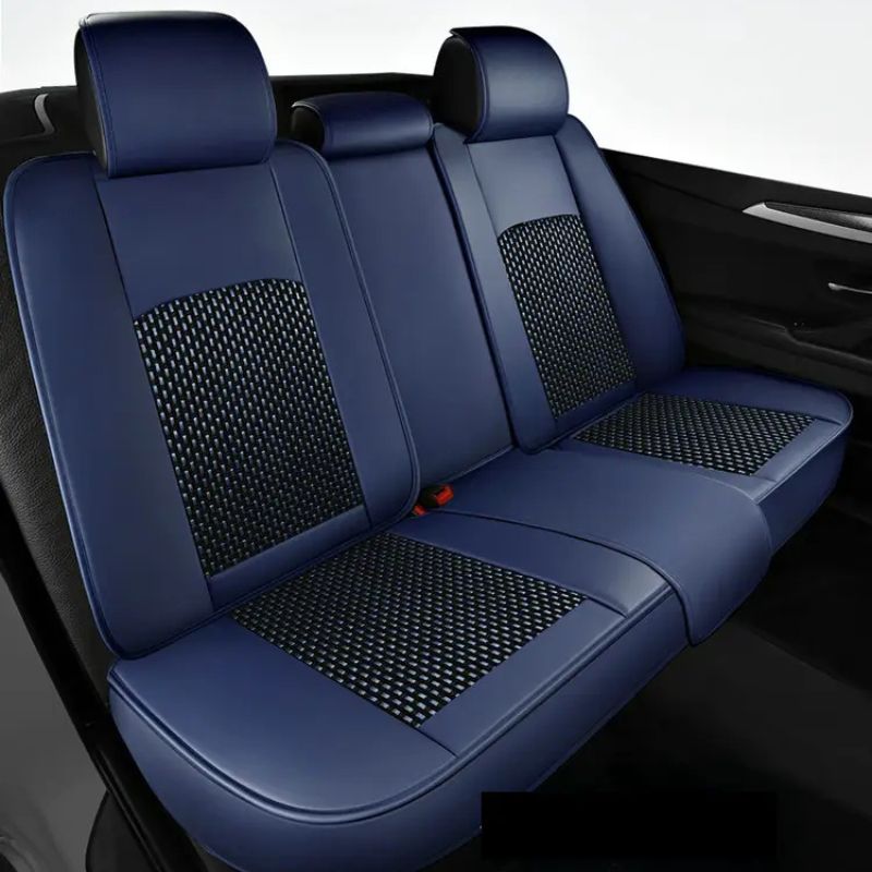 Kit Novren - Modelo Universal: Capa para Banco de Carro de Couro Legítimo - Leve, Design Ergonómico +Kit de Tapetes Automotivos e Capa de Volante Grátis